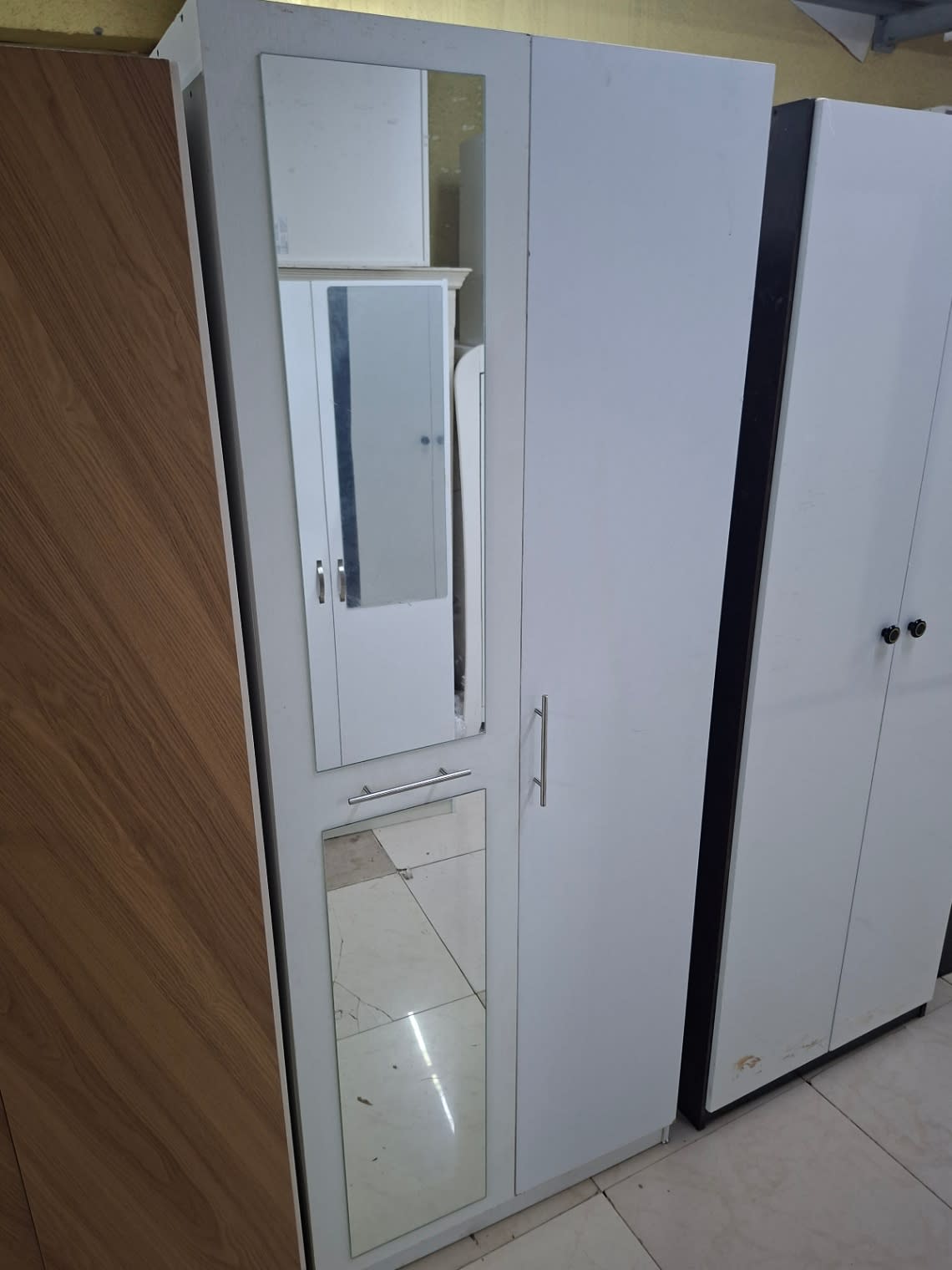2-Door Wardrobe with Mirror - Image 4